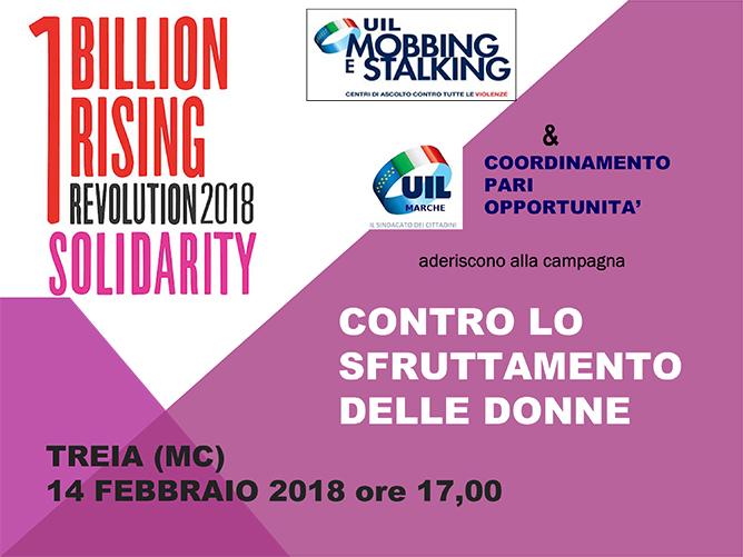 ONE BILLION RISING 2018 Centro di Ascolto Mobbing & Stalking Marche