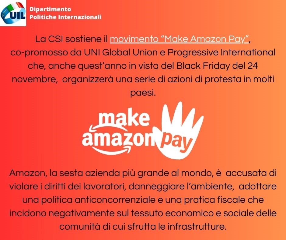 Il movimento Make Amazon Pay 