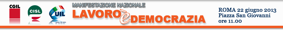 Manifestazione 22 giugno Roma Piazza S.Giovanni