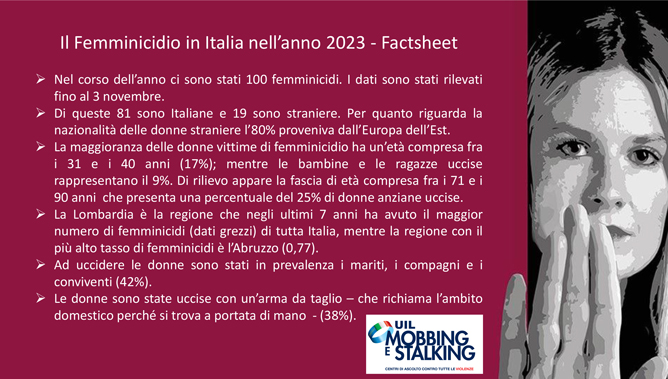 Femminicidio nel 2023. Cosa ci dicono i dati.