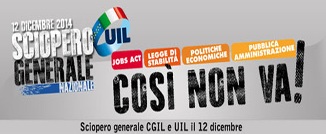 12 dicembre: Sciopero Generale