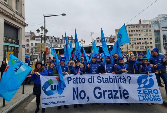 Manifestazione sindacale europea