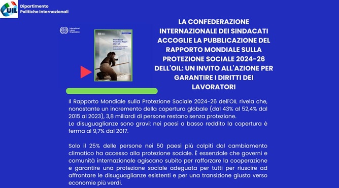 Rapporto Mondiale sulla Protezione Sociale 2024-26 dellOIL