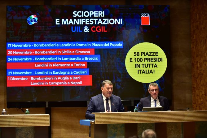 Bombardieri e Landini: permangono ragioni sciopero generale nazionale