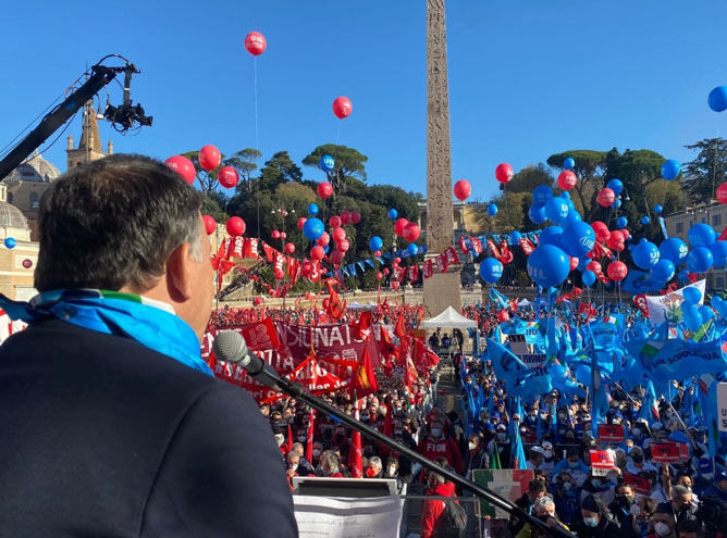 Bombardieri: In piazza per raccontare il Paese che soffre