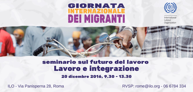 Seminario ILO su migranti lavoro ed integrazione